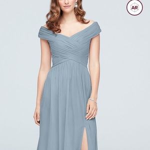 David’s Bridal Dusty Blue Bridesmaid dress
